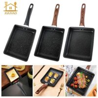 Chảo Omelette Nhật Bản Chống Dính Retangle Có Tay Cầm Chảo Chiên Mini Chảo Trứng Cho Nhà Bếp Ăn Sáng