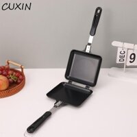 Chảo rán bánh mì nướng CUXIN, Máy làm bánh Sandwich chống dính có thể tháo rời, Máy ăn sáng Chảo trứng tráng hợp kim nhôm hai mặt