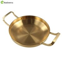 Chảo rán STATIONWA, Bát Salad BBQ Nồi khô, Tai đôi có thể tái sử dụng 22 / 24 / 26 / 28 / 30cm Nhà bếp tròn