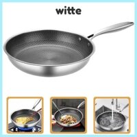Chảo rán WITTE, Nồi tổ ong đa chức năng 26 / 28 / 30cm, Nồi cảm ứng khí chống dính dày bằng thép không gỉ bền
