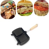 Chảo Sandwich Hai Mặt Hợp Kim Nhôm Máy Làm Bánh Sandwich Chảo Chống Dính Có Tay Cầm Có Thể Tháo Rời Cho Nhà Bếp Nhỏ