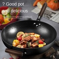 Chảo sắt Chảo chiên thời trang cũ Chảo chống dính không khói Bếp Gas đa năng