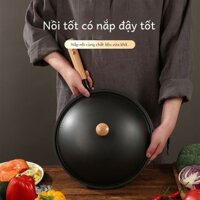 Chảo Sắt Zhang Xiaoquan Chảo Bếp Nấu Ăn Gia Dụng Chảo Không Lớp Phủ Chuyên Dùng Cho Bếp Ga Dùng Cho Bếp Ga