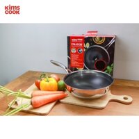 Chảo sâu Blackcube inox 3 lớp đáy từ chống dính KIMS COOK 28cm - B228C