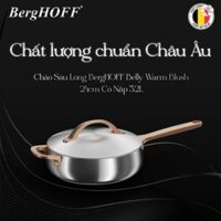 Chảo sâu lòng BergHOFF Belly Warm Blush 24cm có nắp 3.2L