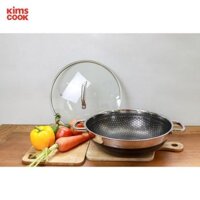 Chảo sâu lòng chống dính 2 mặt cao cấp Blackcube Kims cook 3 lớp đáy liền dòng NONSONG 30, 32CM