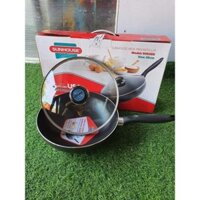 Chảo sâu lòng chống dính có nắp kính đậy Sunhouse 26cm