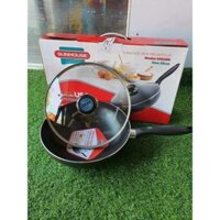 Chảo Sâu Lòng Chống Dính Có Nắp Kính Đậy Sunhouse SHS26