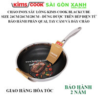 Chảo sâu lòng chống dính Blackcube Kims Cook BC228AW0VN (size 28cm) / BC226AW0VN (size 26cm) / BC224AW0VN (size 24cm)