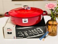 CHẢO SÂU - NỒI HẦM GANG STAUB 24 CM CHISTERA - MADE IN FRANCE.