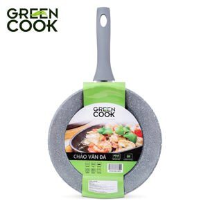Chảo sâu vân đá đáy từ Green Cook 20cm GCP02-20IH