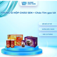 Cháo sen bát bảo - Cháo Khoai Môn Gạo Lứt - Đậu Đỏ Siêu Ngon ( thùng 12 lon )