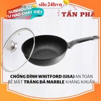 Chảo siêu bền đá sâu lòng Sunhouse 26-28cm SBDS26-SBDS28 không dùng trên bếp từ