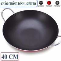 [CHẢO SIZE LỚN] [SIÊU TO KHỦNG LỒ -36cm] Chảo chống dính 2 quai sâu lòng KYOFA-36cm - Hàng Việt Nam sơn tĩnh điện