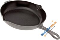 CHẢO STAUB 26 CM MÀU GHI XÁM - Made in France, chống dính tự nhiên, 2 miệng rót đẹp siêu ngất ngây