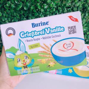 Cháo sữa Burine vị vani và bích quy cho bé từ 6 tháng (lốc 6 hũ x 50g)