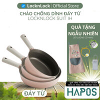 Chảo Suit LocknLock đáy bếp từ chống dính Chính hãng, dẫn nhiệt tốt, Màu hồng, size 22cm-24cm-26cm, - HAPOS KIDS