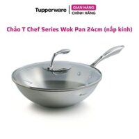 Chảo T Chef Series Wok Pan 24cm (nắp kính) Tupperware