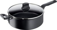 Chảo TEFAL G28937 HARD TITANIUM PRO dung tích 28cm - có vung kính và quai cầm