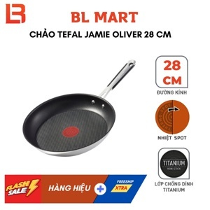Chảo Tefal Jamie Oliver Inox Copper 28cm - 45