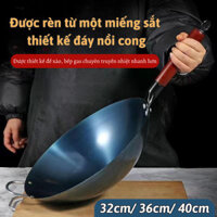 Chảo Thép Cacbon MCM Home Chuyên Dùng Nhà Hàng Chống Dính 32/36/40cm Tay Cầm Gỗ Cách Nhiệt An Toàn