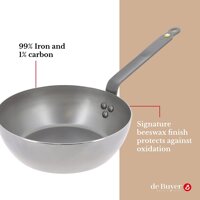 Chảo thép carbon De Buyer Mineral B sâu lòng dk 28cm (2350)