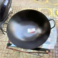 Chảo thép chống dính, dày, tay cầm 2 quai - kích thước (40cm - 43cm - 45cm), dùng để chiên xào dành cho bếp