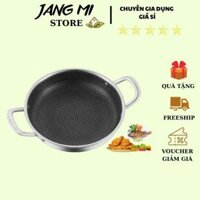 Chảo Tổ Ong 2 Quai 28Cm Chống Dính Chiên Xào Đa Năng Dành Cho Mọi Loại Bếp, Tay Cầm Cách Nhiệt Gia Dụng Giá Sỉ