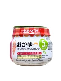 Cháo Trắng Nấu Với Nước Dùng Cá Bào Kewpie (5 tháng tuổi) 70G