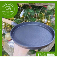 Chảo tròn chống dính gang size 20cm dùng để chiên trứng, đổ bánh xèo tiện lợi - Chảo gang tròn 20cm cán gỗ chiên rán.