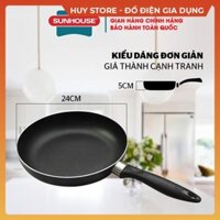 Chảo trơn chống dính SUNHOUSE CT24 chuẩn cao cấp , Chảo chống dính SUNHOUSE CT24 màu đen đủ size Huy Store