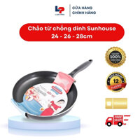 Chảo từ chống dính Sunhouse size 24 - 30cm, dùng cho mọi loại bếp