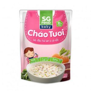 Cháo tươi baby bò đậu Hà Lan cà rốt SG Food gói 240g (trên 10 tháng)