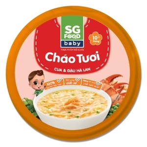 Cháo tươi Baby Sài Gòn Food cua gấc & Đậu hà lan 240g