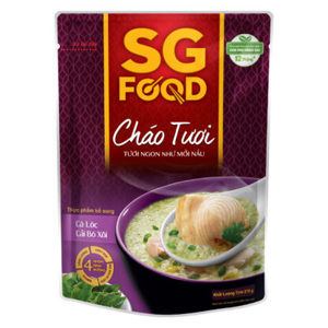 Cháo tươi cá lóc và cải bó xôi SG Food gói 270g (6 tháng)