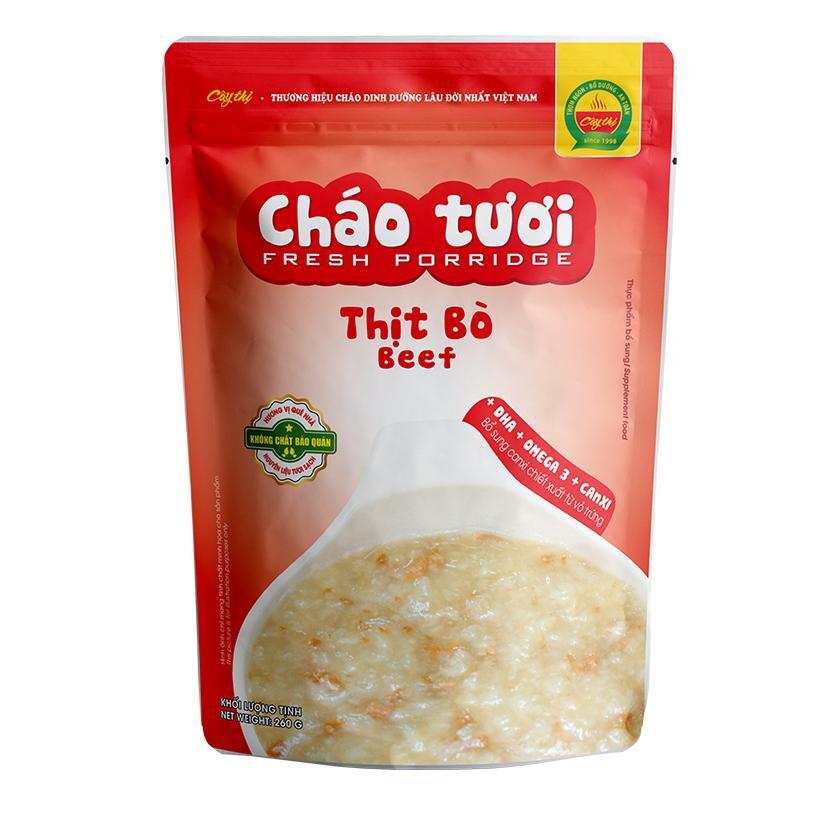 Cháo tươi Cây Thị thịt bò 260g (Trên 7 tháng)