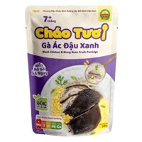 Cháo tươi gà ác đậu xanh