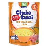 Cháo tươi SG Food Baby vị thịt thăn bằm, bí đỏ gói 240g (từ 7 tháng)