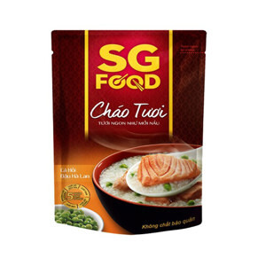 Cháo tươi SG Food vị cá hồi, đậu hà lan - 270g