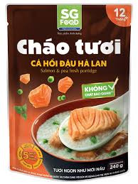 Cháo tươi SG Food vị cá hồi, đậu hà lan - 270g
