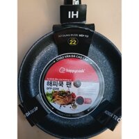 Chảo vân đá đáy từ chống dính cao cấp HappyCook công nghệ Hàn quốc 16cm/18cm/20cm/22cm/24cm.