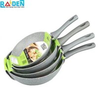 Chảo vân đá đáy từ chống dính Green Cook Size 22 24 26 28cm