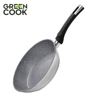 Chảo Vân Đá Đáy Từ Chống Dính Tráng Gương 26cm Green Cook GCP04-26IH