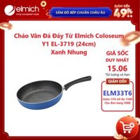 Chảo Vân Đá Đáy Từ Elmich Coloseum Y1 EL-3719 24cm - Xanh Nhung - Hàng Chính Hãng