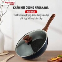 CHẢO VUNG KÍNH NAGAKAWA SIZE 28CM DÙNG CHO MỌI LOẠI BẾP