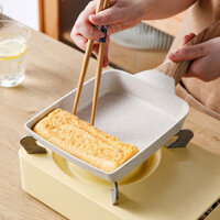 Chảo vuông chảo đá chống dính làm bánh chống dính vân đá dùng được trên mọi loại bếp FETA