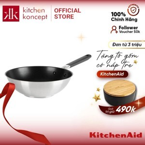 Chảo Wok nhôm chống dính KitchenAid - 28cm