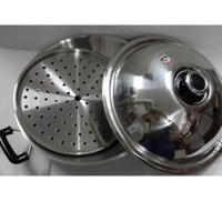 Chảo Wok Zebra có vĩ hấp 38cm- 176201. inox 304-Nhập khẩu Thái Lan