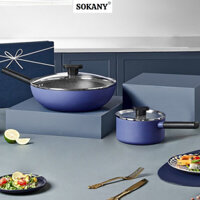 Chảo xào chống dính lòng sâu vân đá cao cấp Mitomo Cooker King siêu bền- Hàng chính hãng