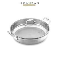 Chảo xào inox sâu lòng Scanpan Impact 32cm 71113200 có nắp, chảo dùng bếp từ, inox 304 an toàn cho sức khỏe
